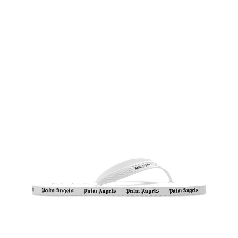 Palm Angels White Rubber Slides