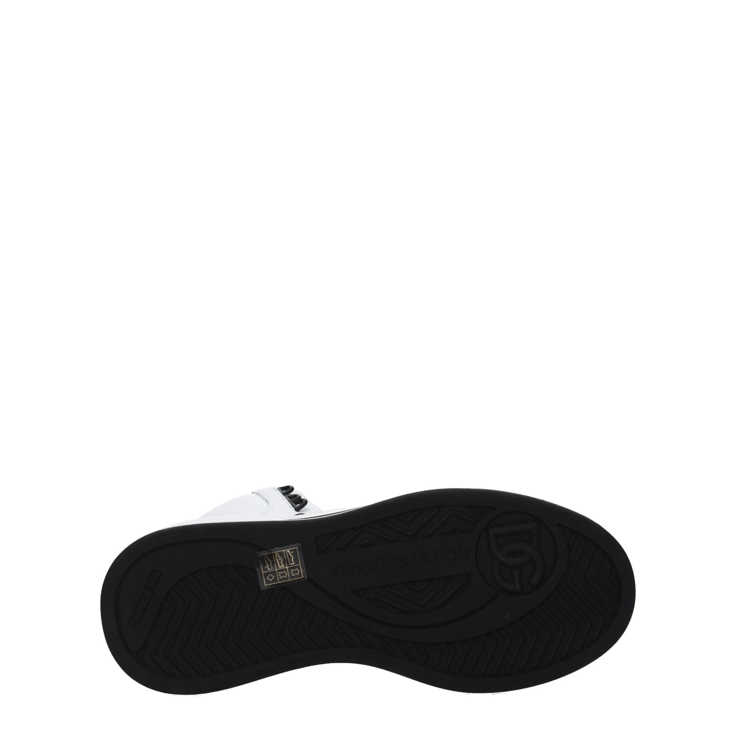 Dolce & Gabbana White Leather High Top Sneakers