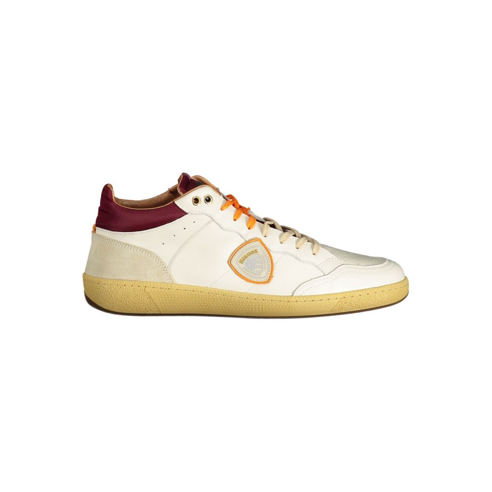Blauer White Polyester Sneaker
