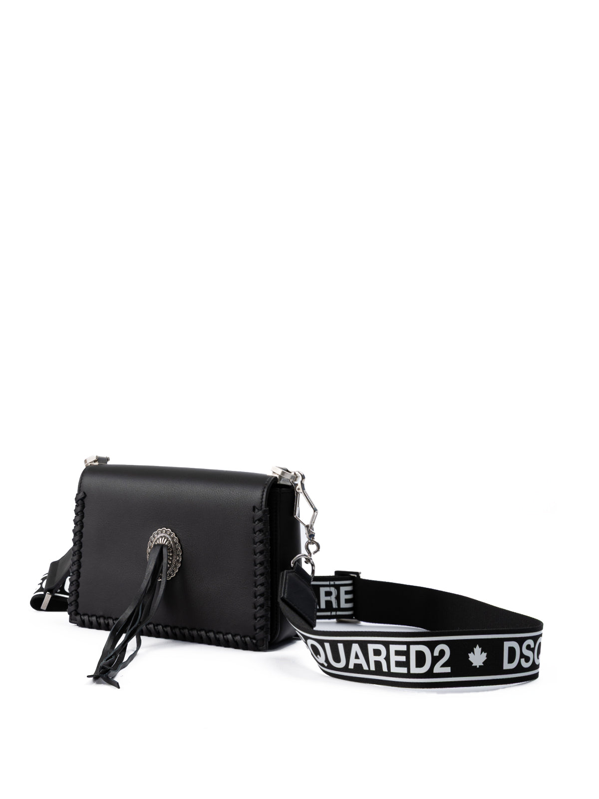 Dsquared² Black Leather Crossbody Bag