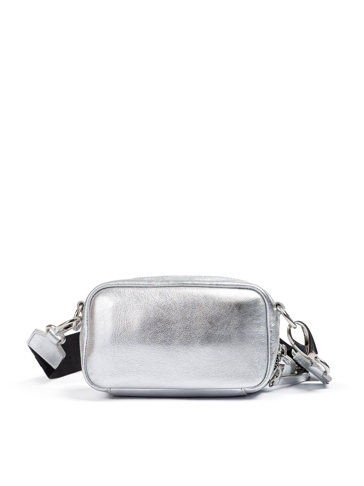 Dsquared² Silver Sequins and Leather Clutch Bag