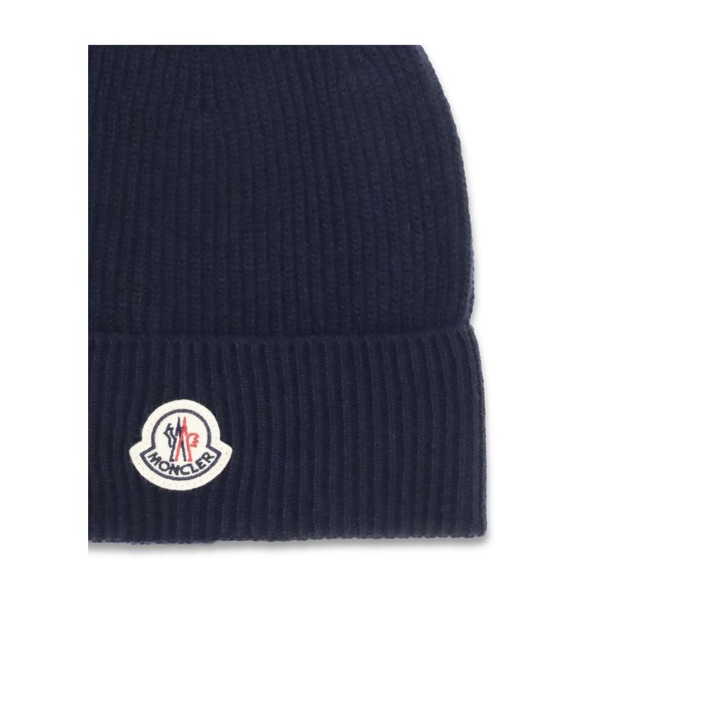 Moncler Blue Wool Beanie
