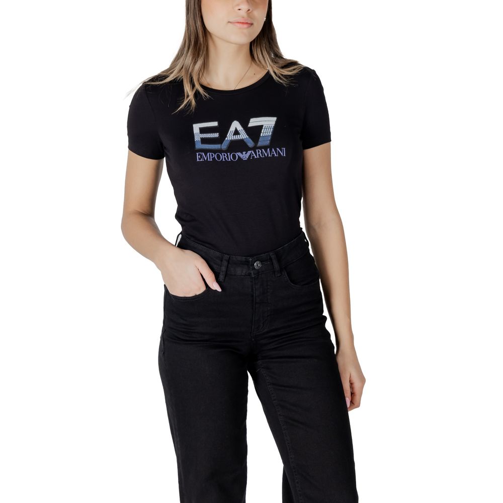 EA7 Emporio Armani Black Cotton T-Shirt