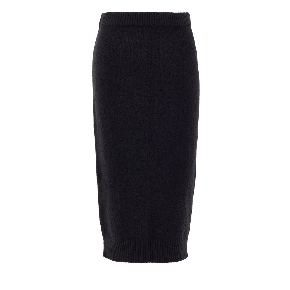 Tom Ford Black Cotton Midi Skirt