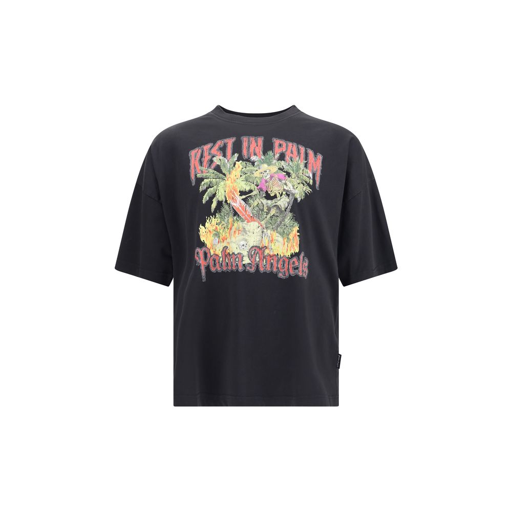 Palm Angels Black Cotton T-Shirt