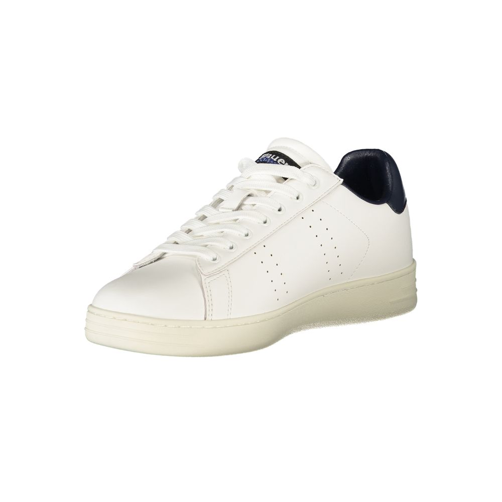 Blauer White Leather Men Sneaker