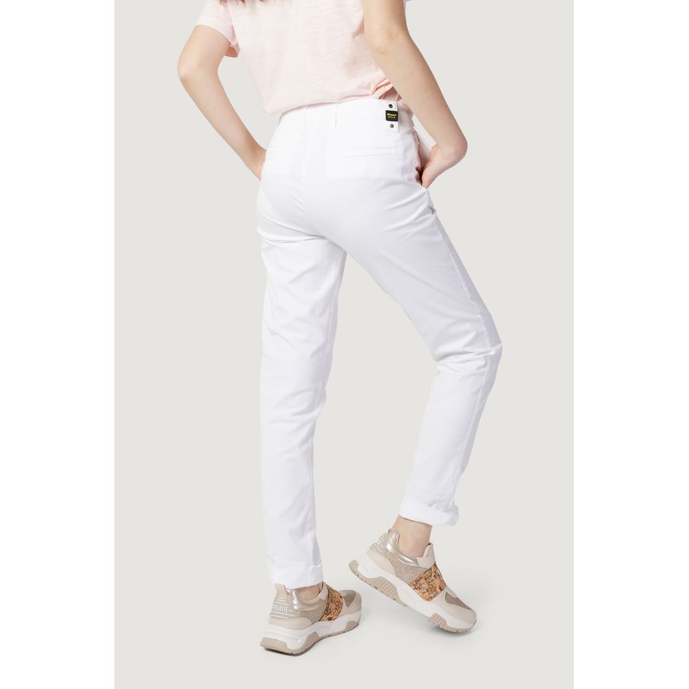 Blauer White Cotton Pant