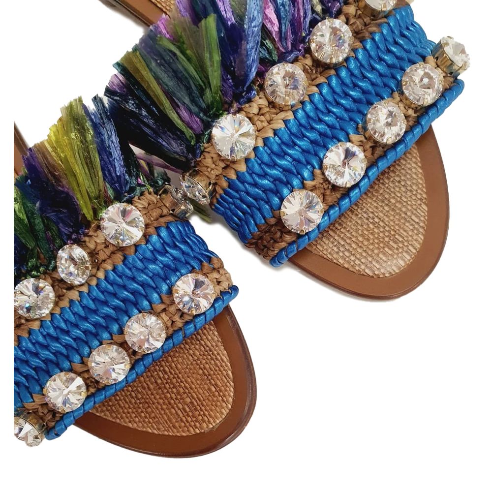 Dolce &amp; Gabbana Multicolor Lambskin Women Sandal