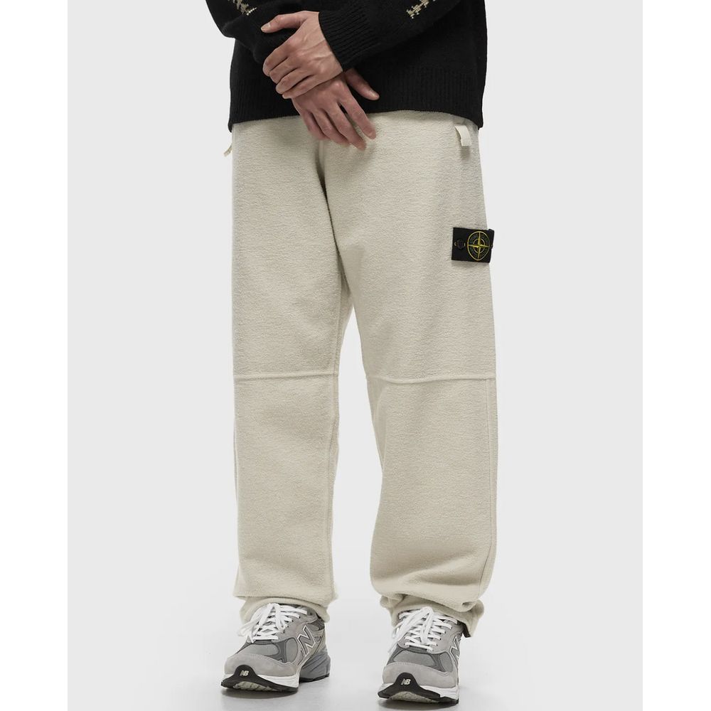 Stone Island White Cotton Jeans &amp; Pant