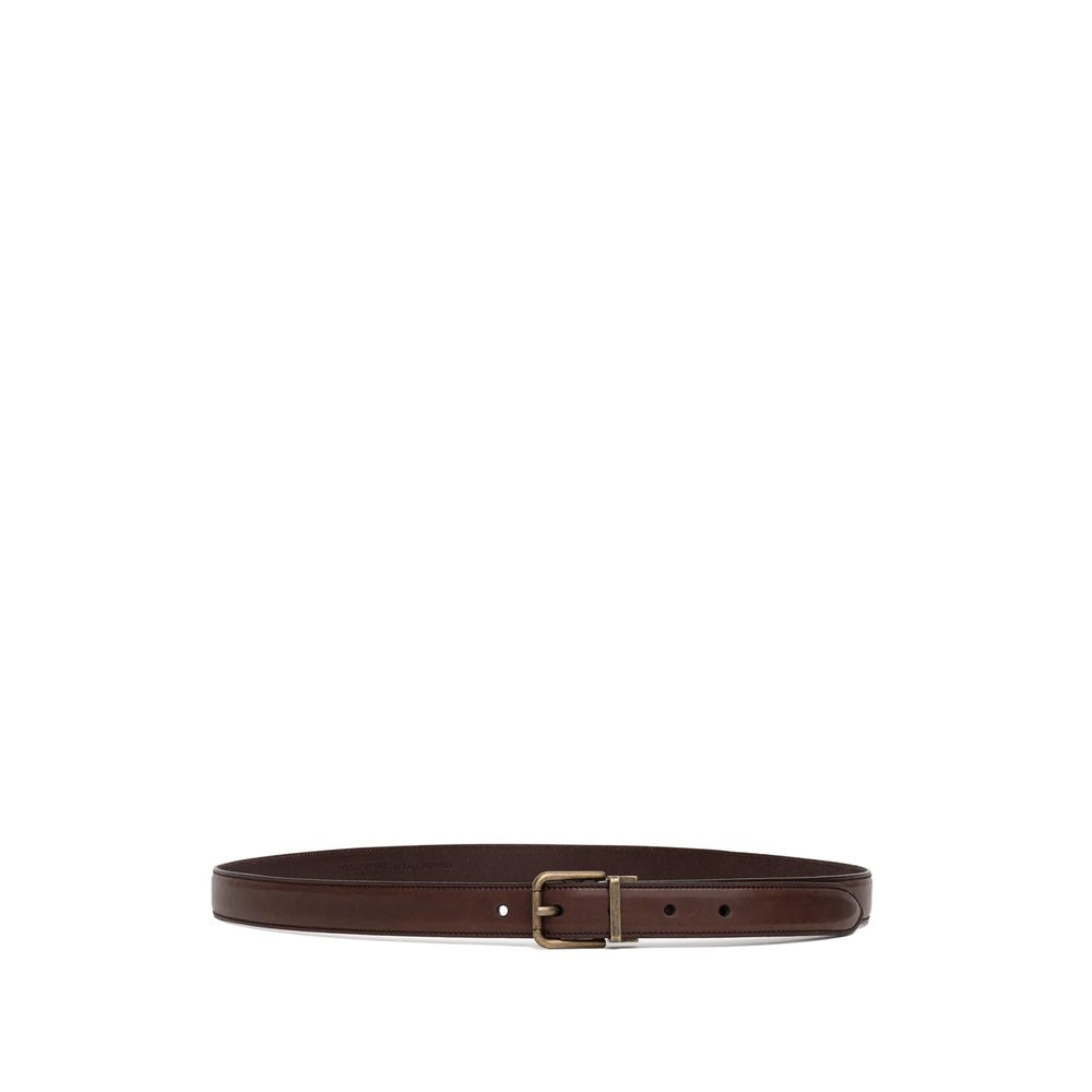 Dolce &amp; Gabbana Brown Calfskin Belt