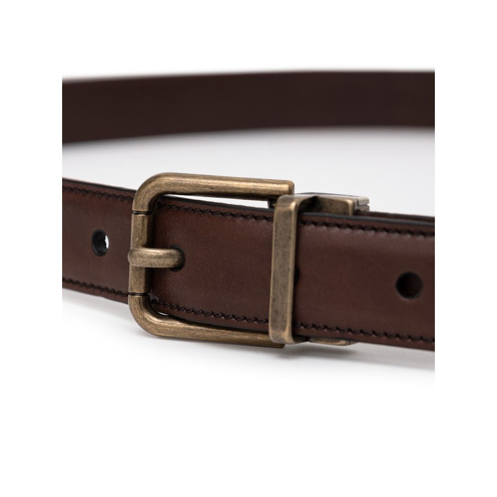 Dolce &amp; Gabbana Brown Calfskin Belt