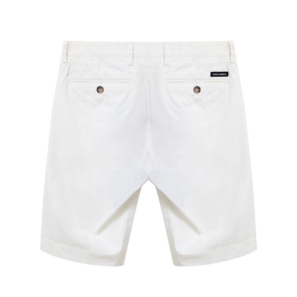 Dolce &amp; Gabbana White Cotton Bermuda
