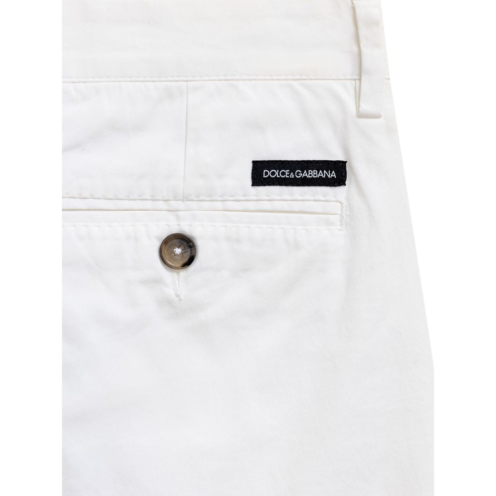Dolce &amp; Gabbana White Cotton Bermuda