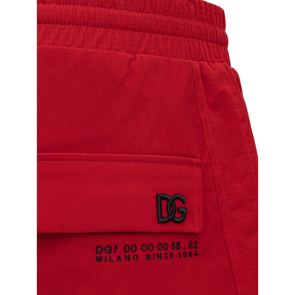Dolce &amp; Gabbana Red Polyamide Pant