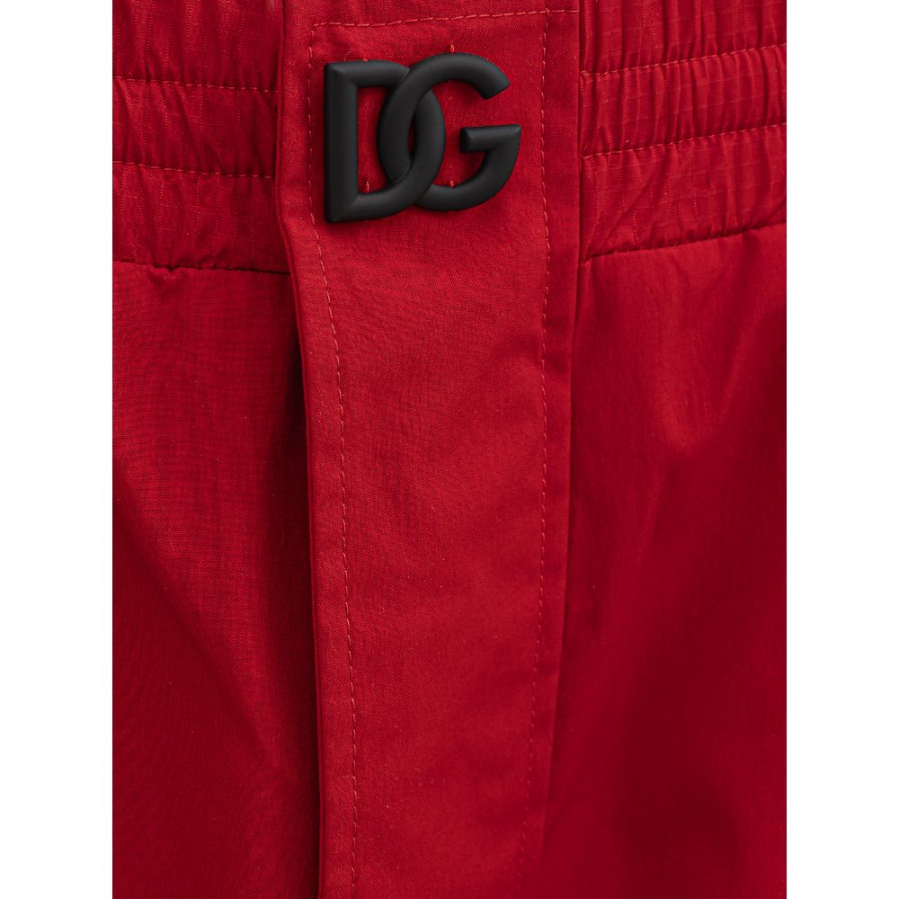 Dolce &amp; Gabbana Red Polyamide Pant