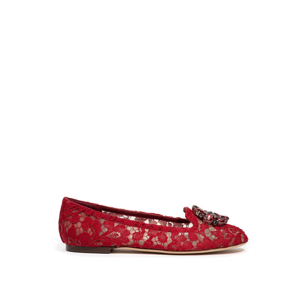 Dolce &amp; Gabbana Red Viscose Ballet Flat