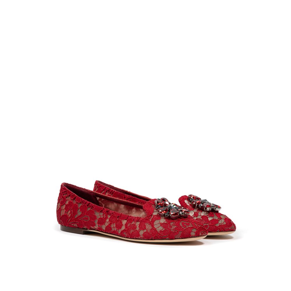 Dolce &amp; Gabbana Red Viscose Ballet Flat