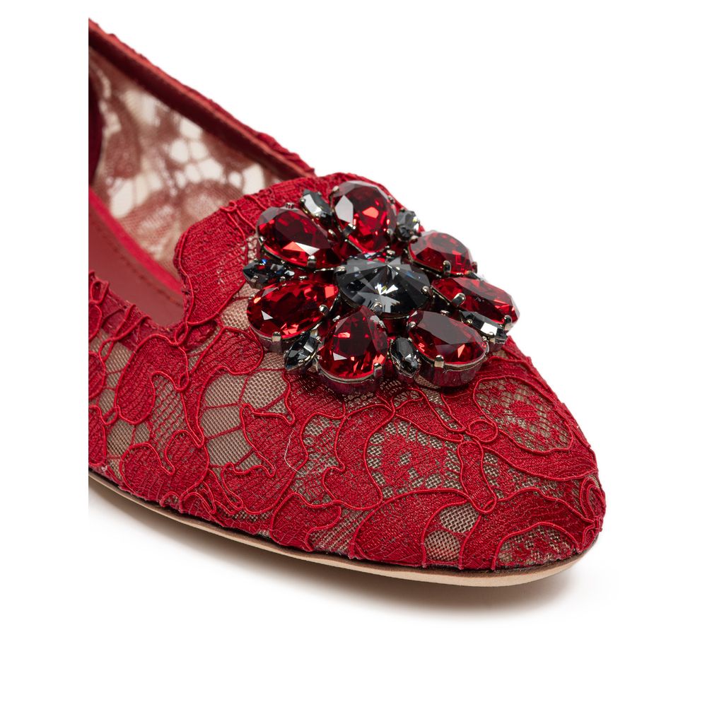 Dolce &amp; Gabbana Red Viscose Ballet Flat