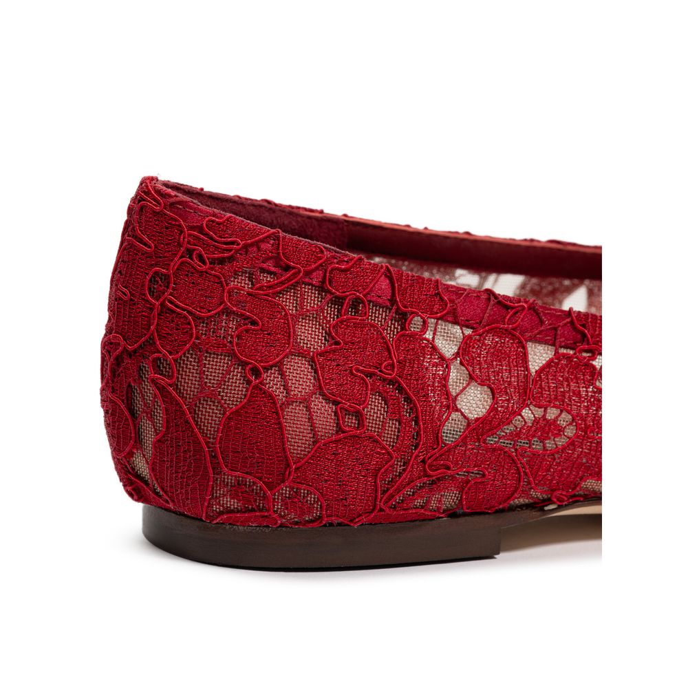Dolce &amp; Gabbana Red Viscose Ballet Flat