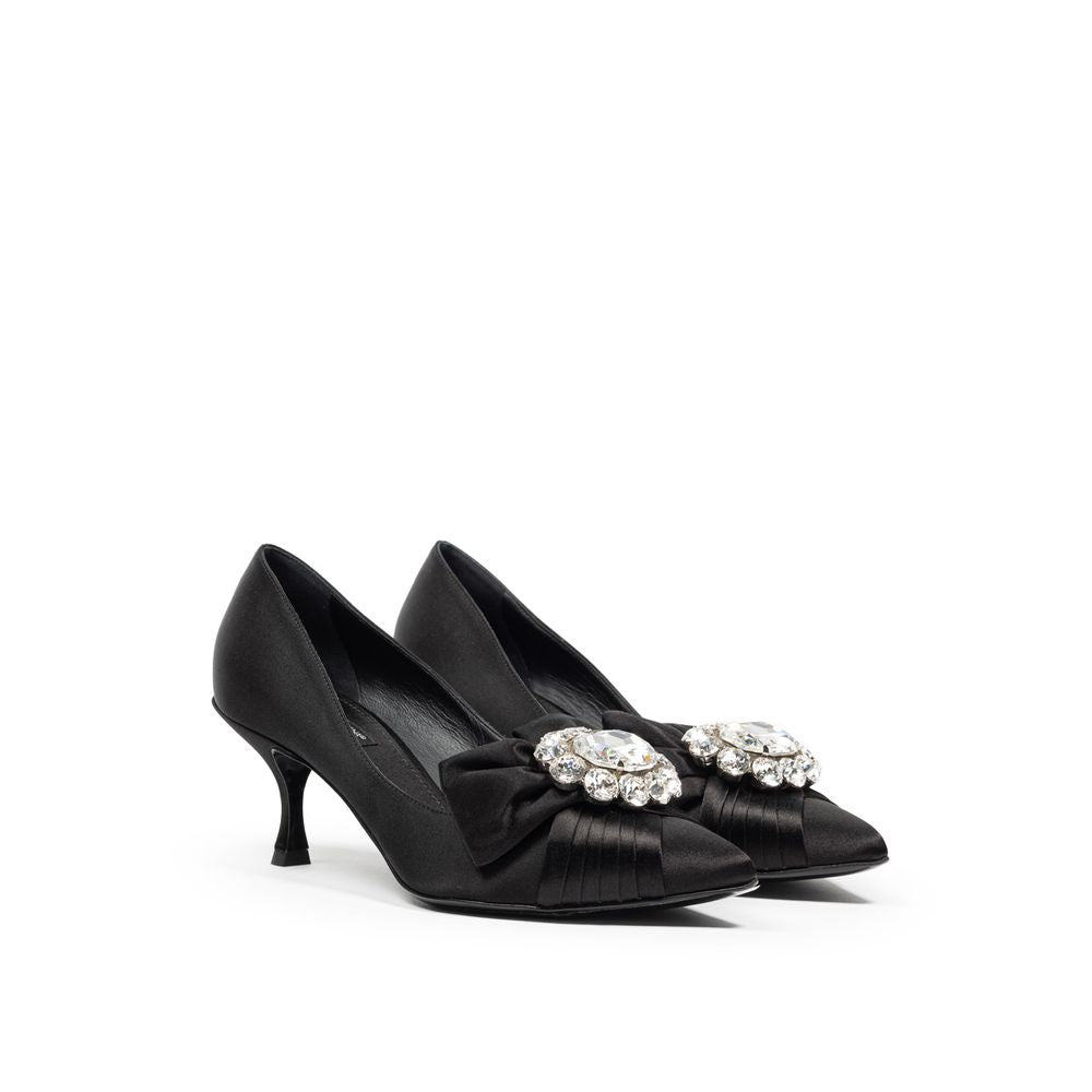 Dolce &amp; Gabbana Black Viscose Pump