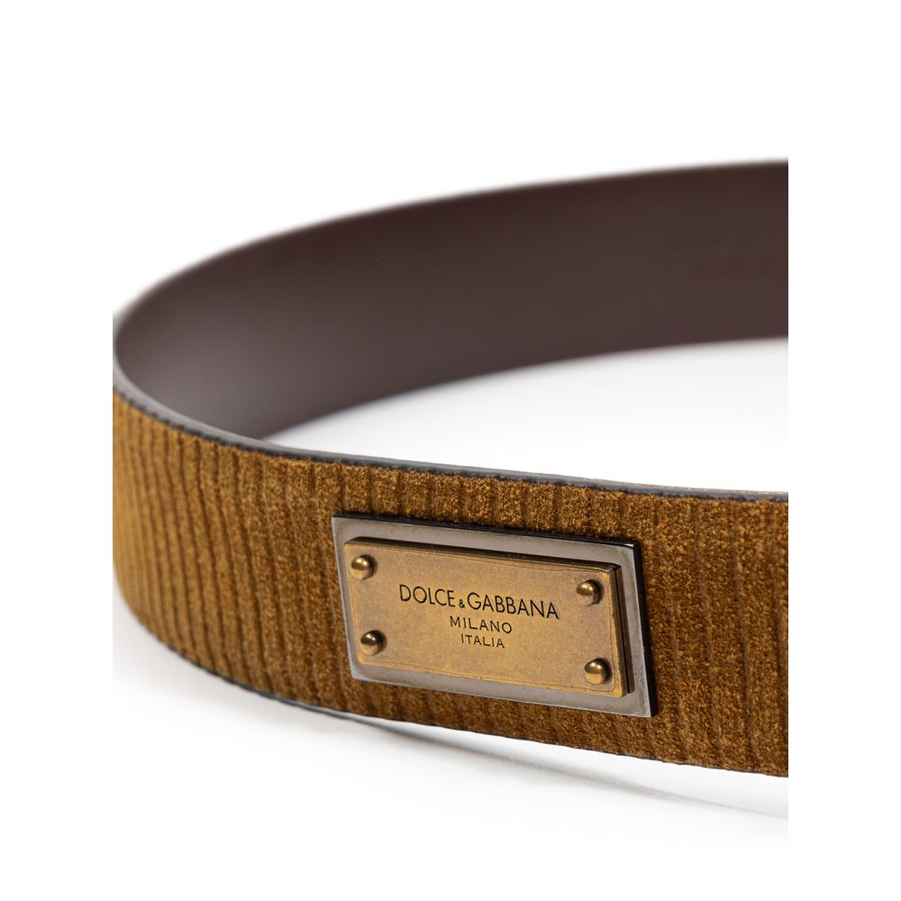 Dolce &amp; Gabbana Brown Leather Belt