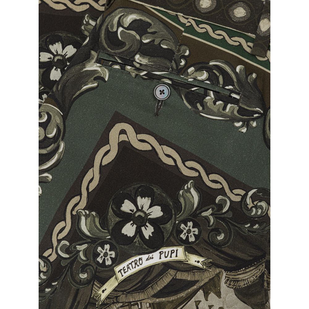 Dolce &amp; Gabbana Green Cotton Pant