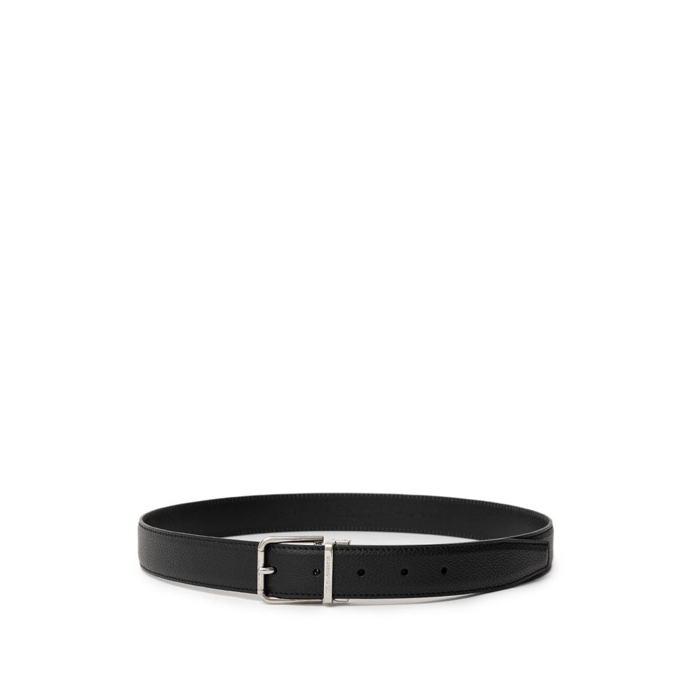 Dolce &amp; Gabbana Black Leather Belt