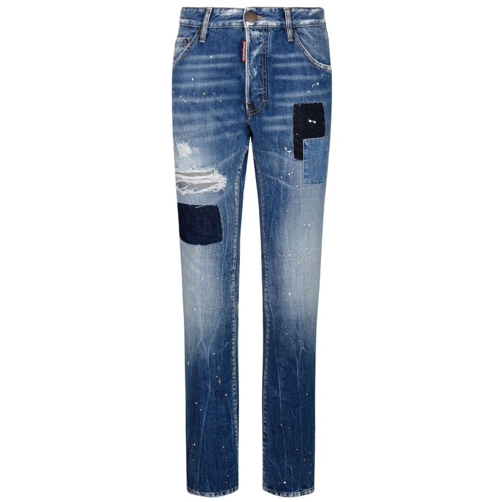 Dsquared² Blue Cotton Jeans &amp; Pant