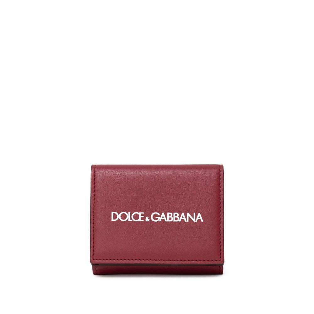 Dolce &amp; Gabbana Red Calfskin Wallet