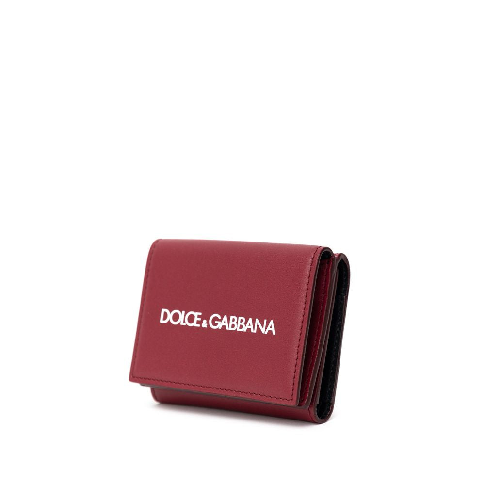 Dolce &amp; Gabbana Red Calfskin Wallet