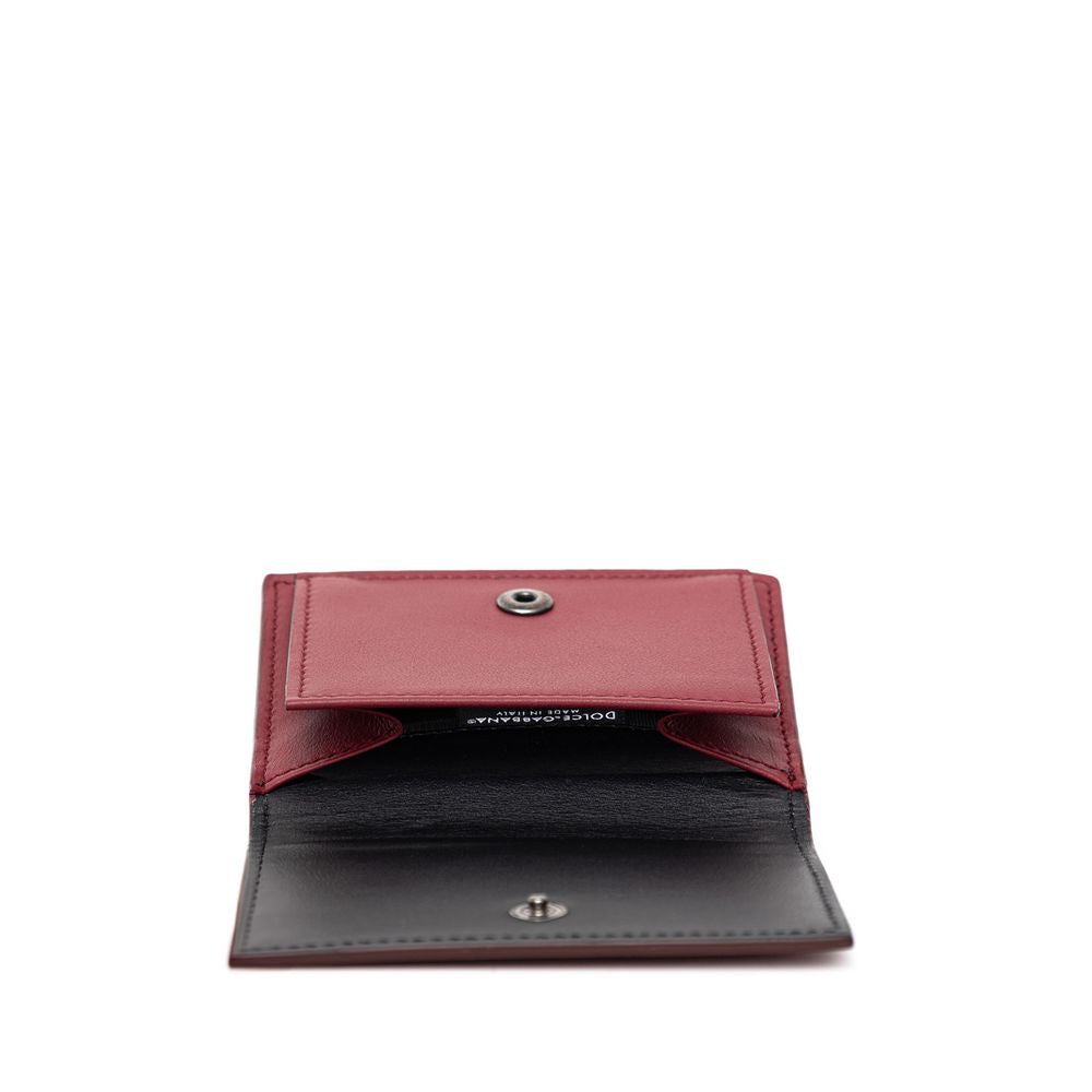 Dolce &amp; Gabbana Red Calfskin Wallet