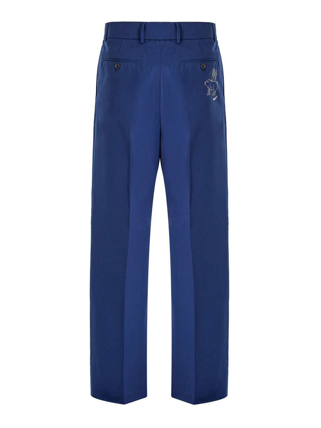 Gucci Blue Classic Cotton Pants
