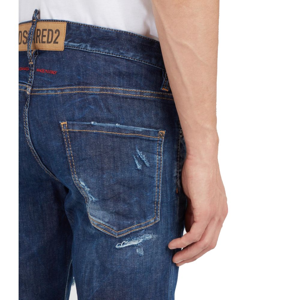 Dsquared² Blue Cotton Jeans &amp; Pant