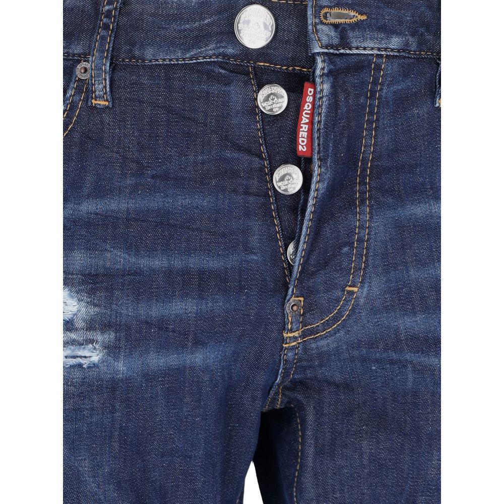 Dsquared² Blue Cotton Jeans &amp; Pant