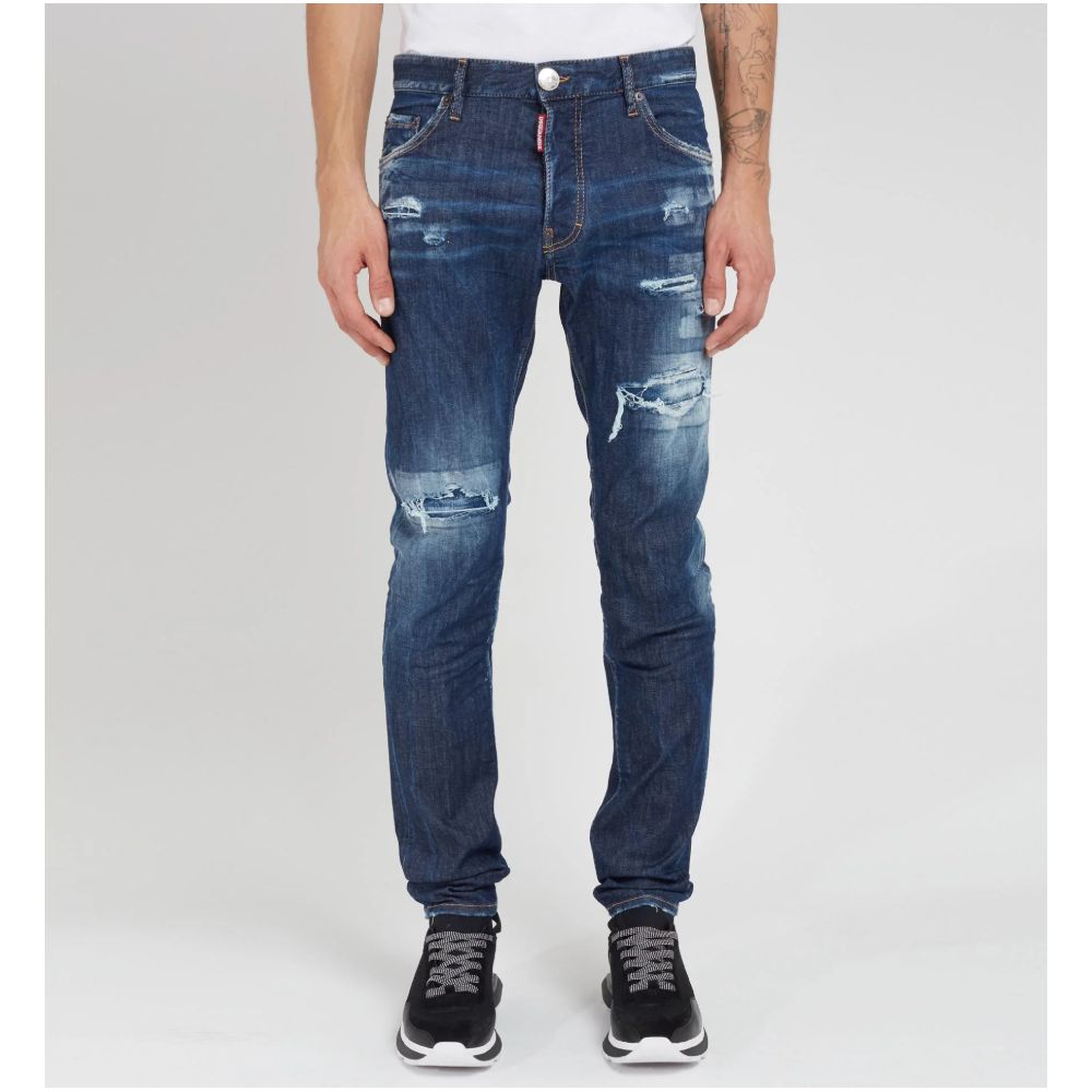 Dsquared² Blue Cotton Jeans &amp; Pant
