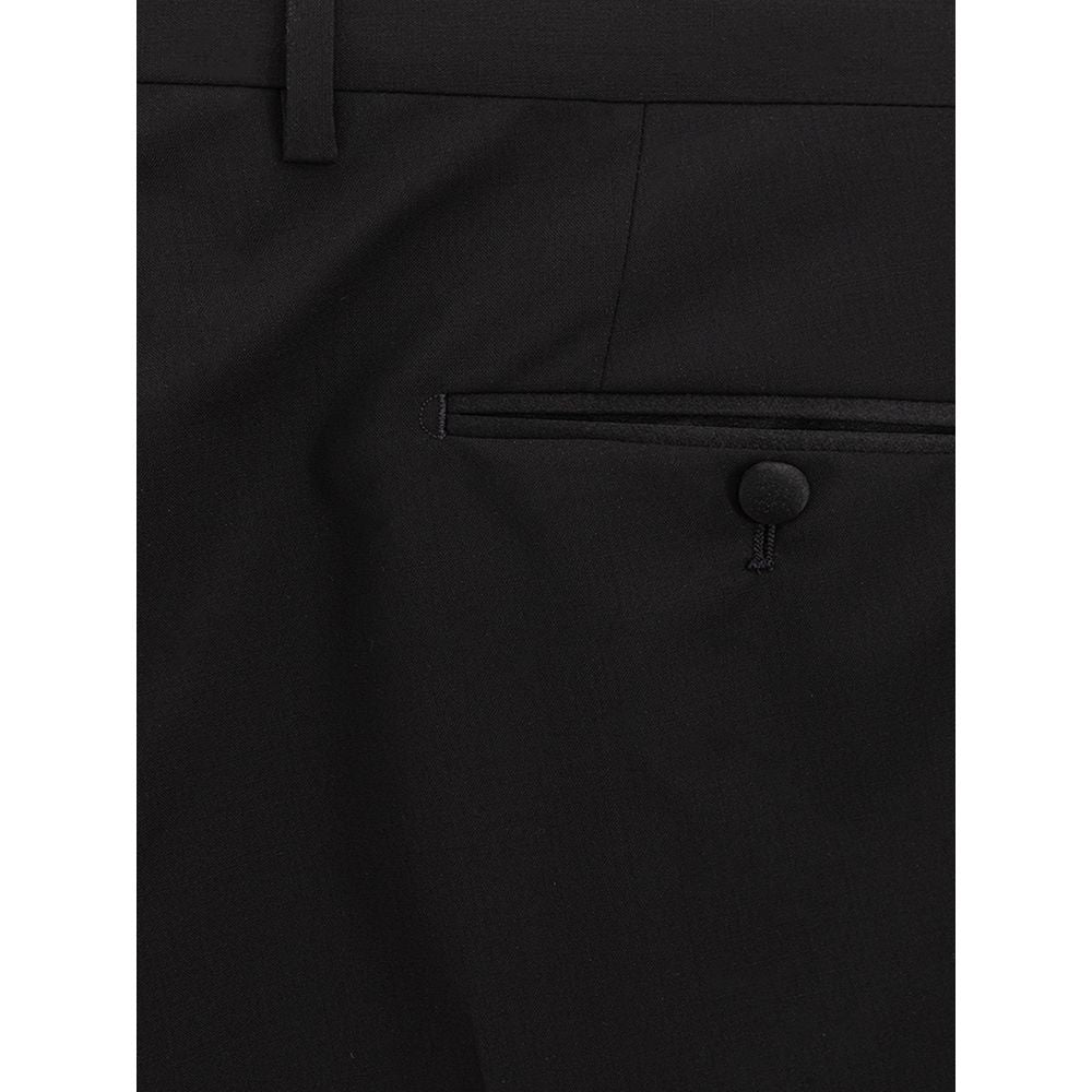 Dolce &amp; Gabbana Black Wool Pant