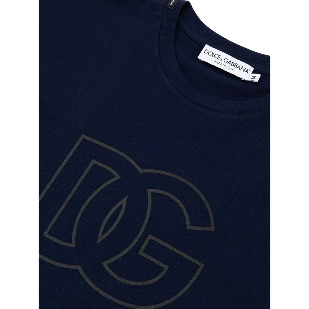 Dolce &amp; Gabbana Blue Cotton T-Shirt