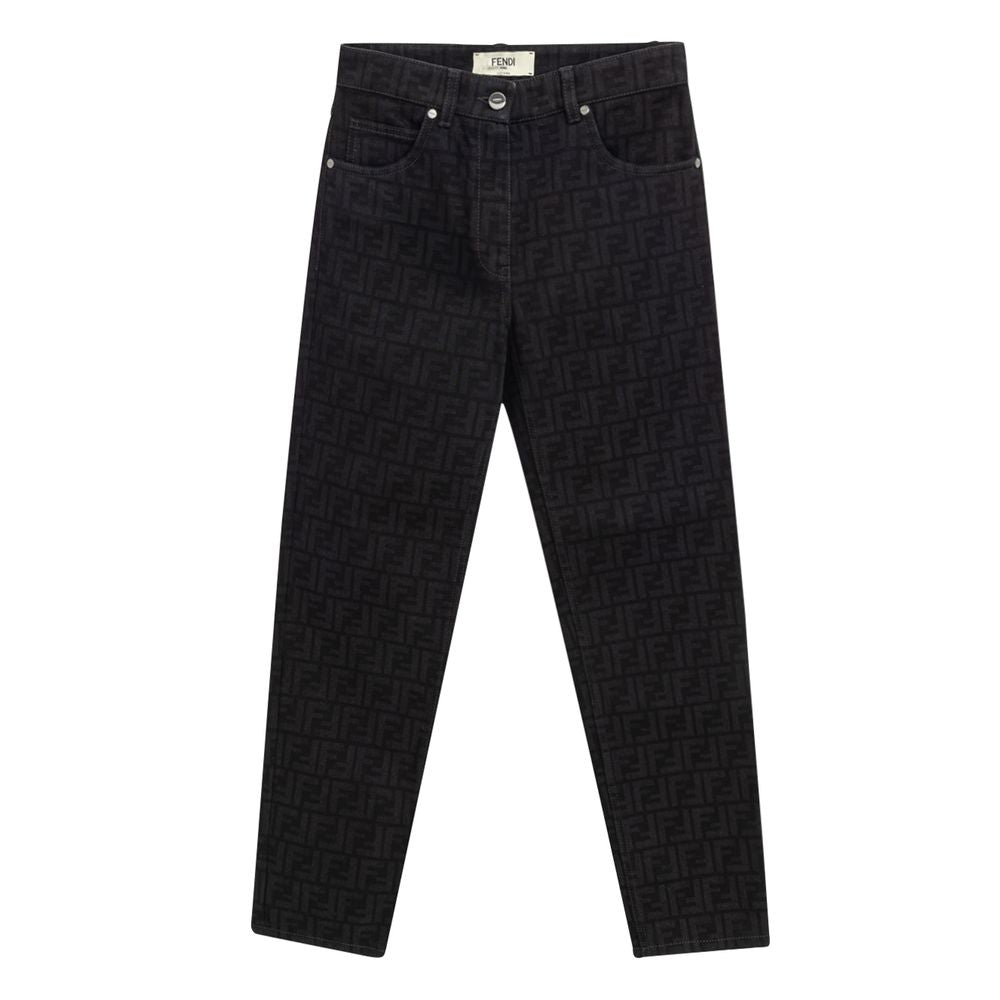 Fendi Black Cotton Denim Jeans