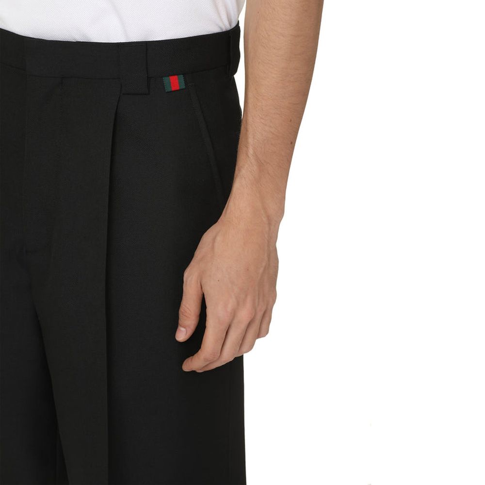 Gucci Black Polyester Bermuda Shorts