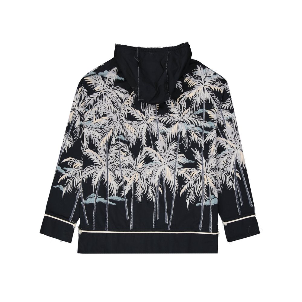 Palm Angels Black Cotton Shell Jacket