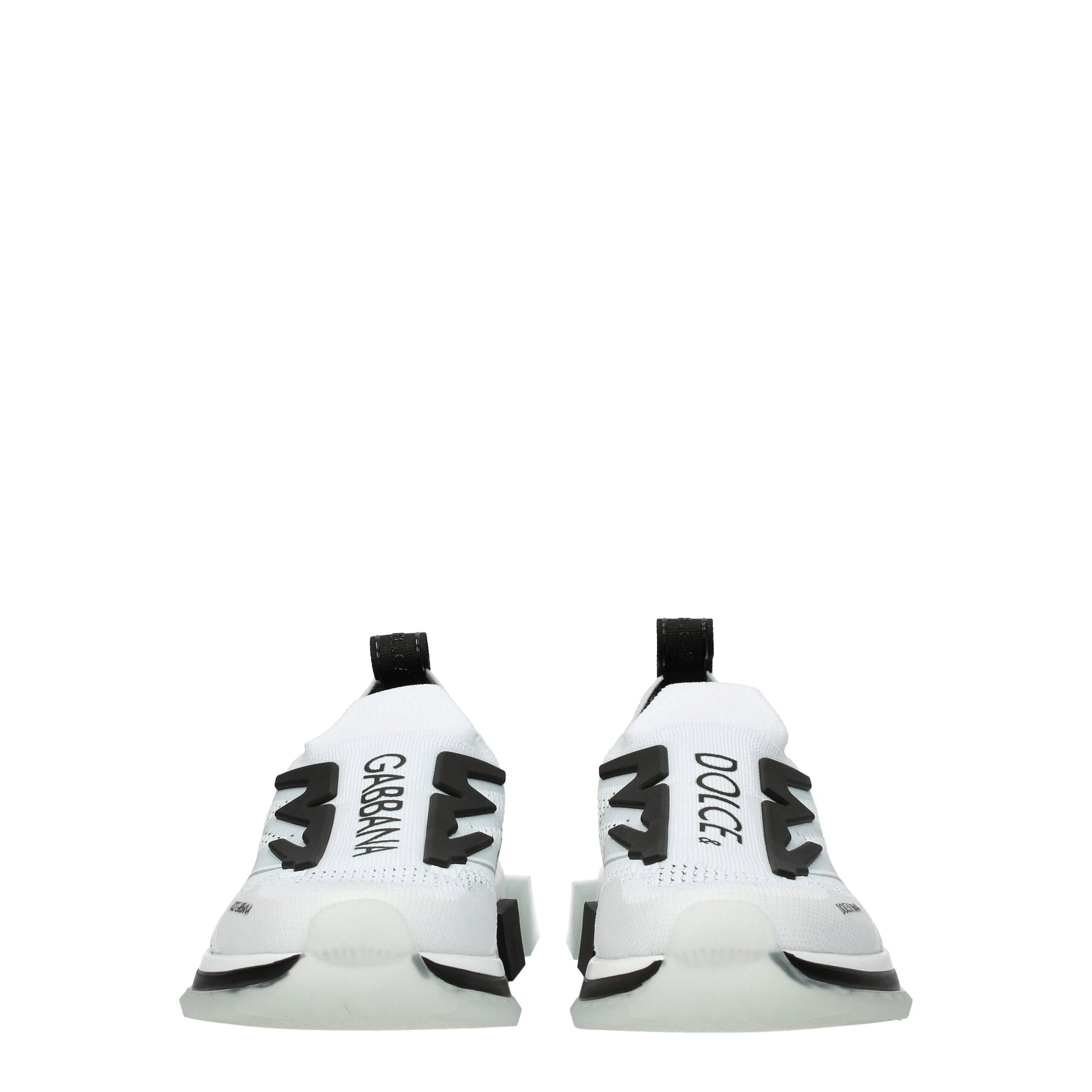 Dolce &amp; Gabbana White Fabric Athletic Sneakers
