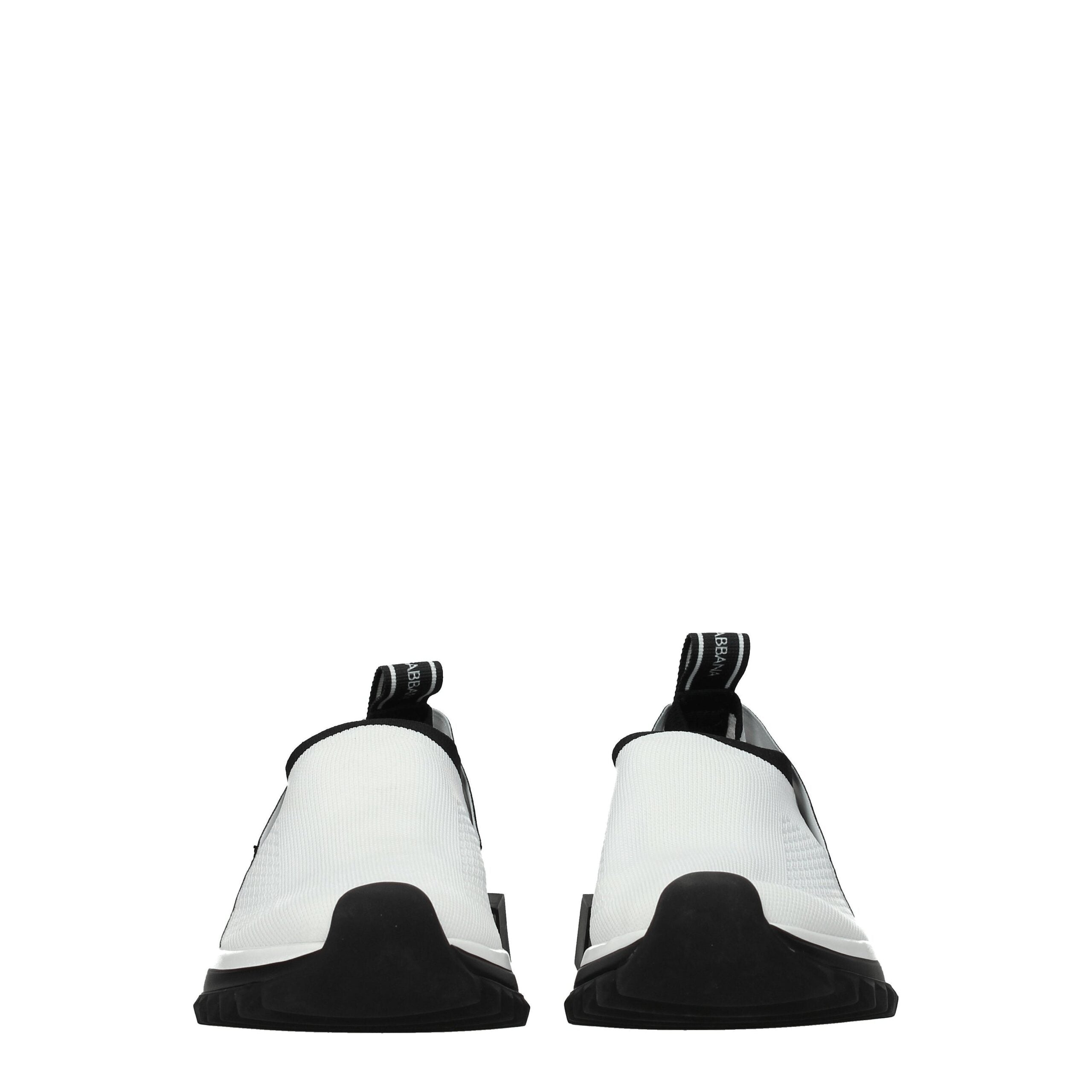 Dolce &amp; Gabbana White Fabric Chunky Sneakers