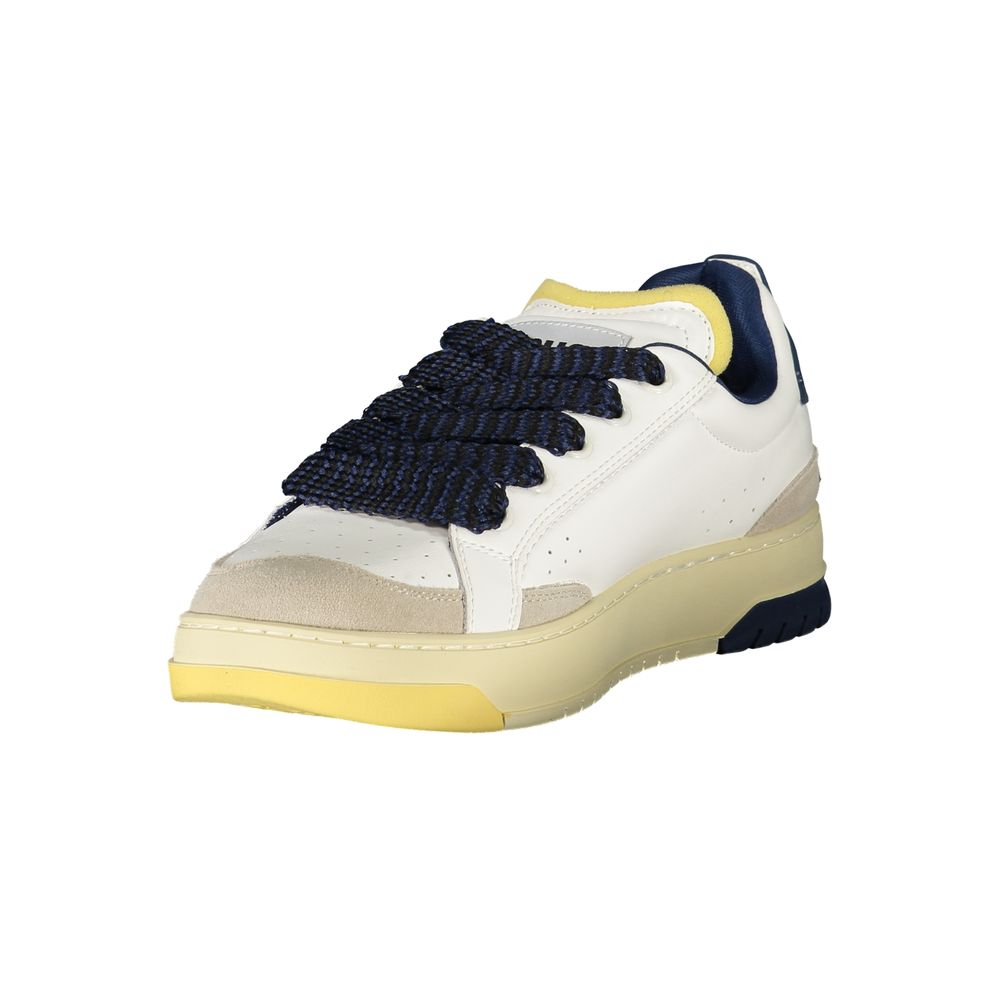 Blauer White Leather Men Sneaker