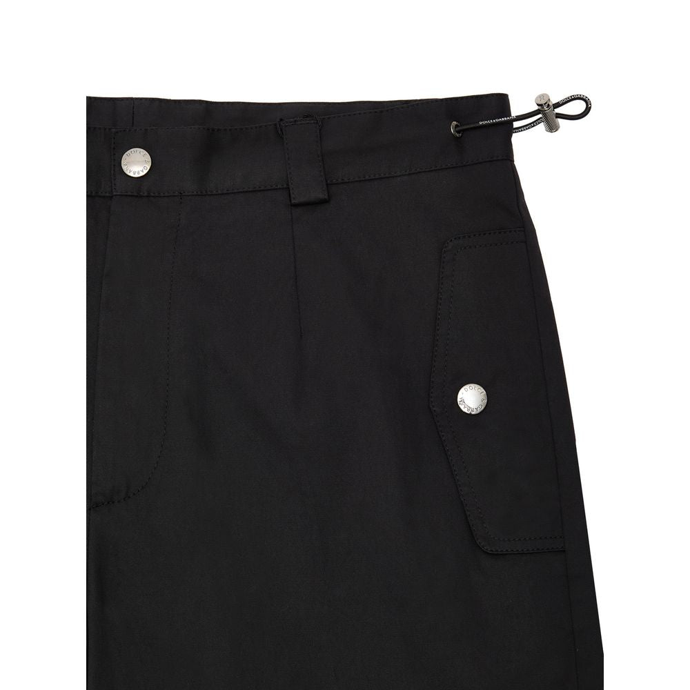 Dolce &amp; Gabbana Black Cotton Cargo Pant