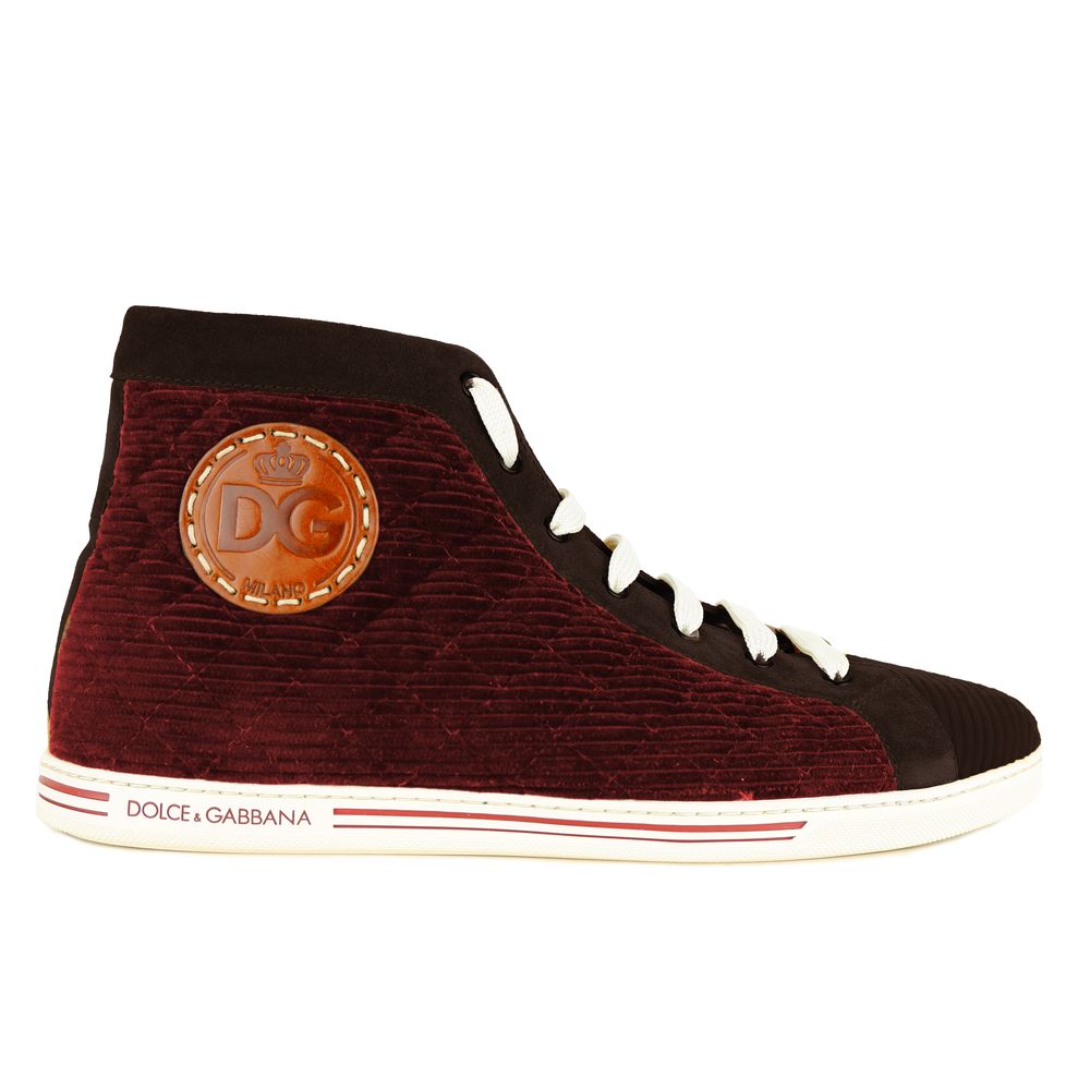 Dolce &amp; Gabbana Red Calfskin Sneaker