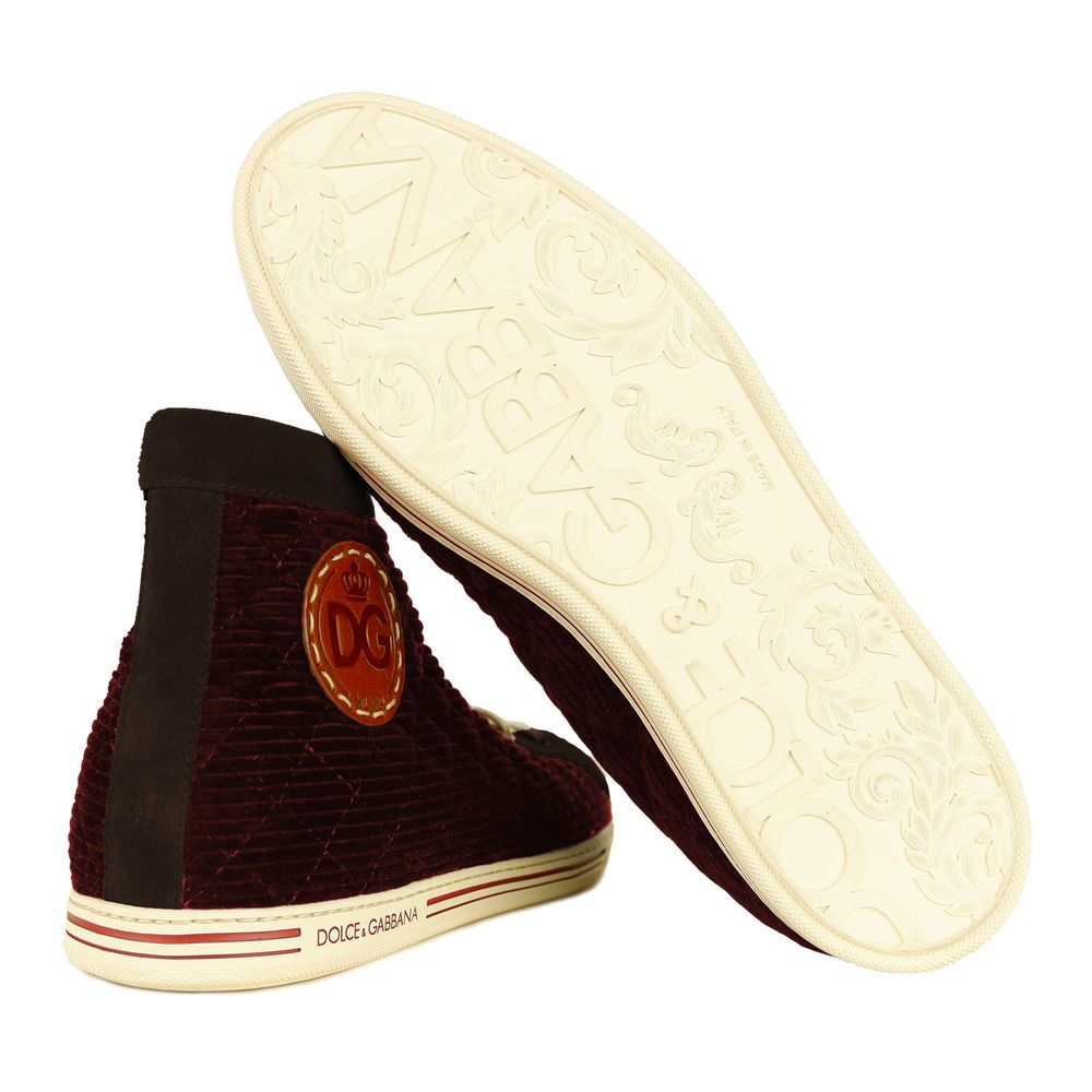 Dolce &amp; Gabbana Red Calfskin Sneaker