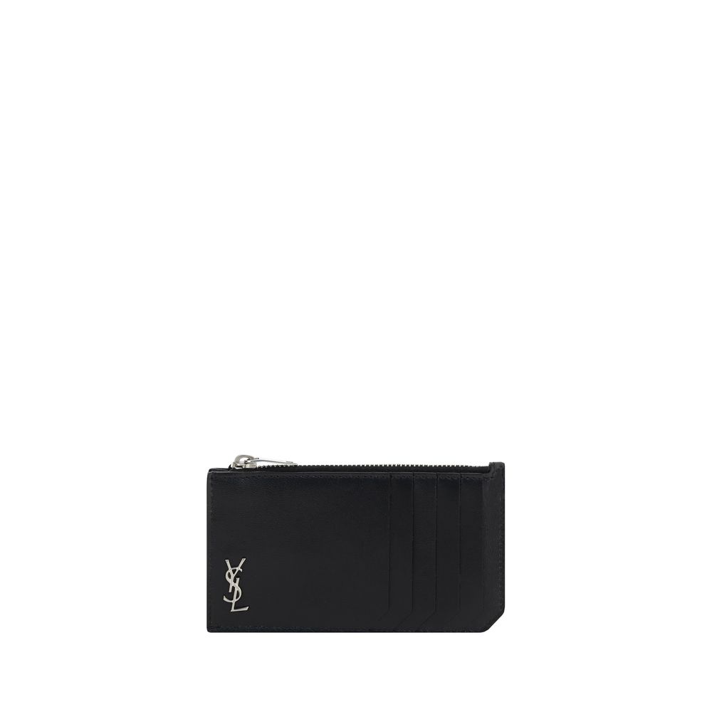 Saint Laurent Black Calf Leather Bos Taurus Wallet