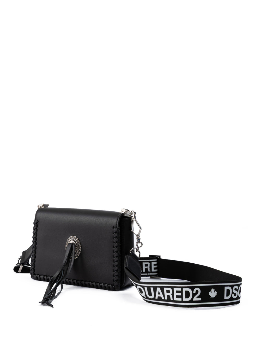 Dsquared² Black Leather Crossbody Bag