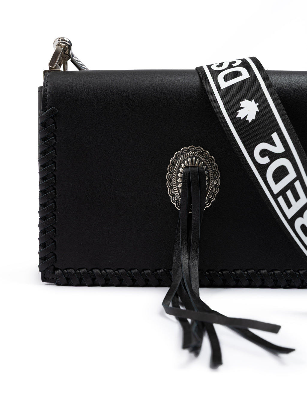 Dsquared² Black Leather Crossbody Bag