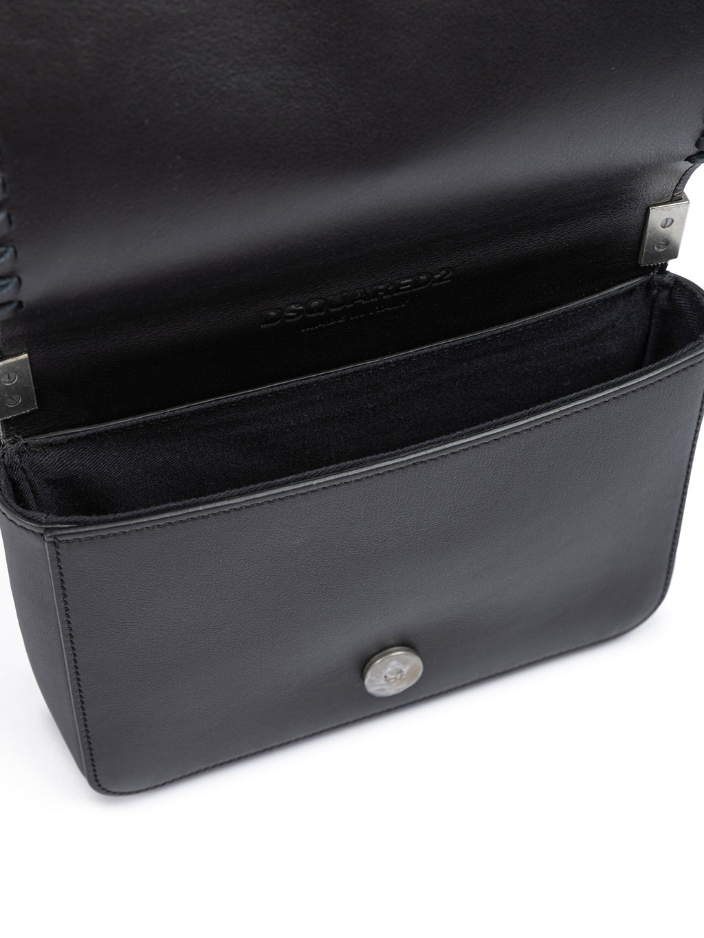 Dsquared² Black Leather Crossbody Bag